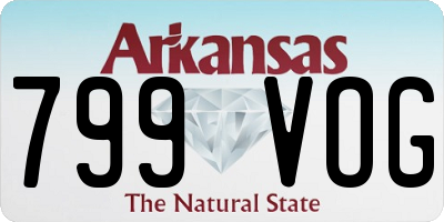 AR license plate 799VOG