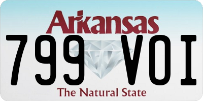 AR license plate 799VOI