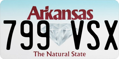 AR license plate 799VSX