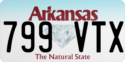 AR license plate 799VTX