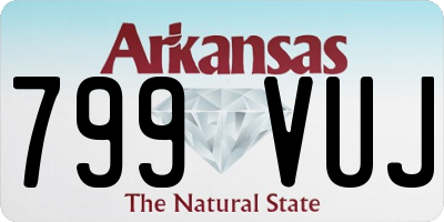 AR license plate 799VUJ