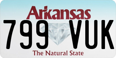 AR license plate 799VUK