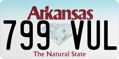 AR license plate 799VUL