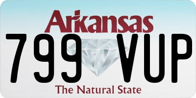AR license plate 799VUP