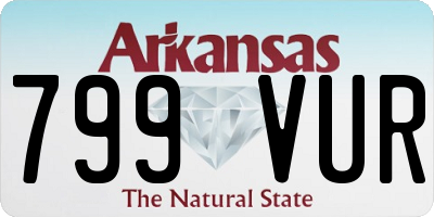 AR license plate 799VUR