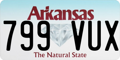 AR license plate 799VUX