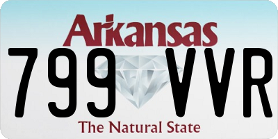 AR license plate 799VVR