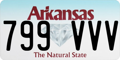 AR license plate 799VVV