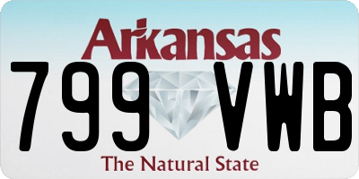AR license plate 799VWB