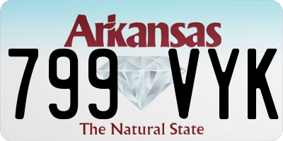 AR license plate 799VYK