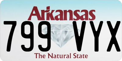AR license plate 799VYX