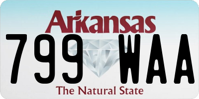 AR license plate 799WAA