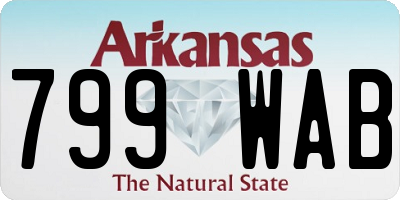 AR license plate 799WAB