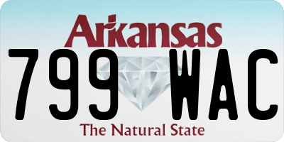 AR license plate 799WAC