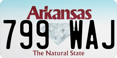 AR license plate 799WAJ