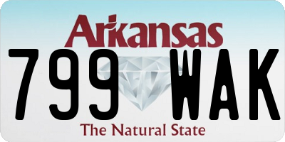 AR license plate 799WAK