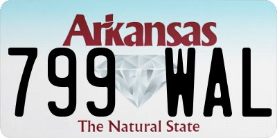 AR license plate 799WAL