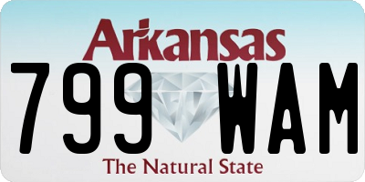 AR license plate 799WAM