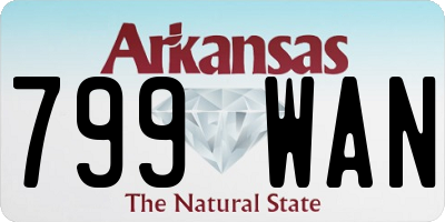 AR license plate 799WAN