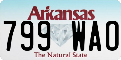 AR license plate 799WAO