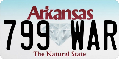 AR license plate 799WAR
