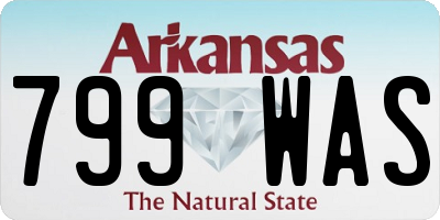 AR license plate 799WAS