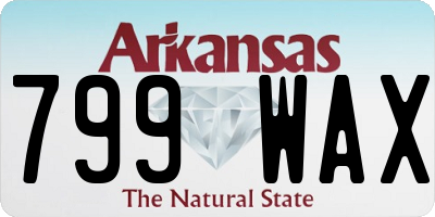AR license plate 799WAX