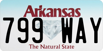 AR license plate 799WAY