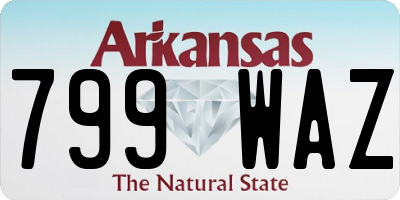 AR license plate 799WAZ