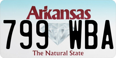 AR license plate 799WBA