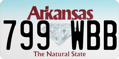 AR license plate 799WBB