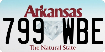 AR license plate 799WBE