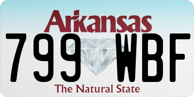 AR license plate 799WBF