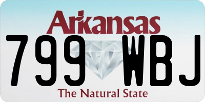 AR license plate 799WBJ