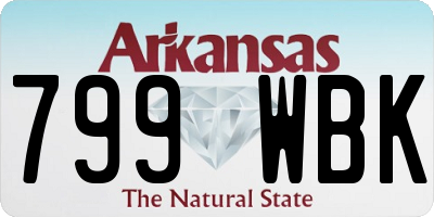 AR license plate 799WBK