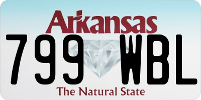 AR license plate 799WBL