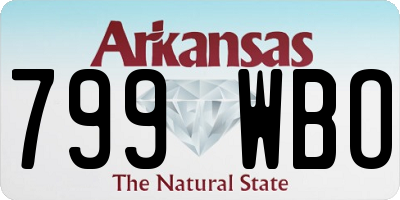AR license plate 799WBO