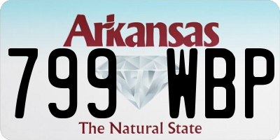 AR license plate 799WBP