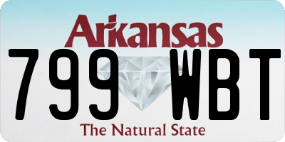 AR license plate 799WBT
