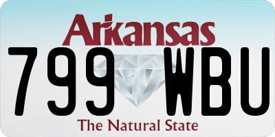 AR license plate 799WBU