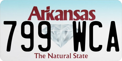 AR license plate 799WCA