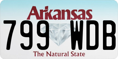 AR license plate 799WDB