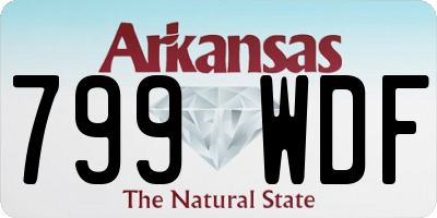 AR license plate 799WDF