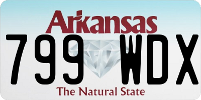 AR license plate 799WDX