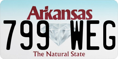 AR license plate 799WEG
