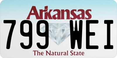 AR license plate 799WEI