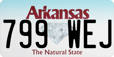 AR license plate 799WEJ