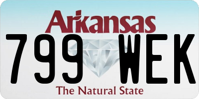 AR license plate 799WEK