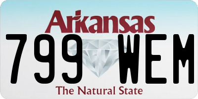 AR license plate 799WEM