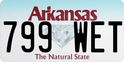 AR license plate 799WET